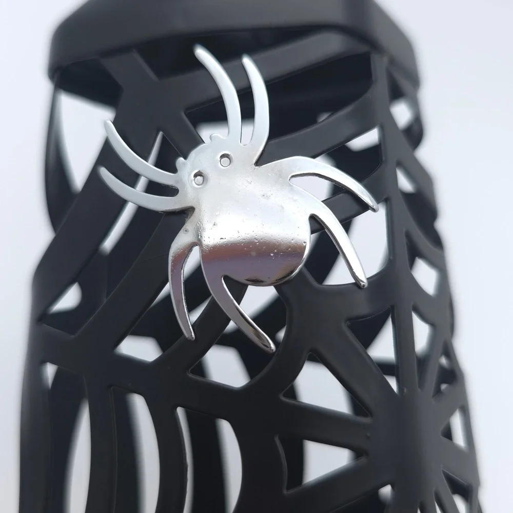 Bath & Body Works Soap Sleeve Metal Black Spider Web Goth Spooky Halloween Decor